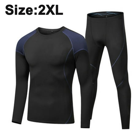 Thermal Underwear for Men Base Layer Fleece Lined Insulated Top and Bottom Set Cold Weather