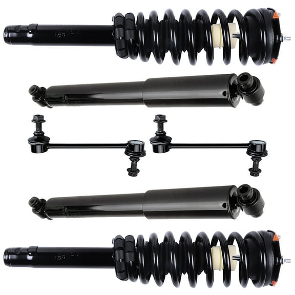 CCIYU Complete Suspension Kit Fits 2010 2011 2012 for Ford Fusion 2010 2011 for Mercury Milan Includes Front Strut Spring Assembly Rear shock absorber Stabilizer Bar Link