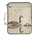 thumbnail image 2 of Haosy Accordion File Organizer Zipper Binder 500 Sheet 6-Tab Expanding File Folder Multi-Pocket 1.2 Inch 3 Ring Elegant Goose with Goslings Swimming, 2 of 7