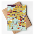 thumbnail image 1 of Hong Kong Map Sightseeing China Greeting Cards You are Invited Invitations, 1 of 3