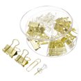 thumbnail image 1 of Papel Clips Carpeta Clips Juego, 72en1 Juego Oficina Clips Juego con Carpeta Clips, Papel Clips, Chinchetas Adecuados para Escritorio Oficina, Dorado Tono Unique Bargains clips de la carpeta, 1 of 5