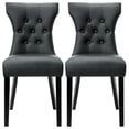 thumbnail image 1 of Modern Contemporary Kitchen Dining Chairs Set of Two Black, 1 of 4