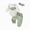 R001-Light Green, variant on NOLDARES Newborn Baby Girl Fall Winter Clothes Outfit Set Sweet Ruffle Romper, Pants and Headband 0 3 6 9 12 18 24 Months Infant Clothing(Khaki,12-18 M)