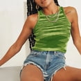 thumbnail image 5 of Gibobby Camiseta sin mangas para damas diarias(Verde,G), 5 of 5