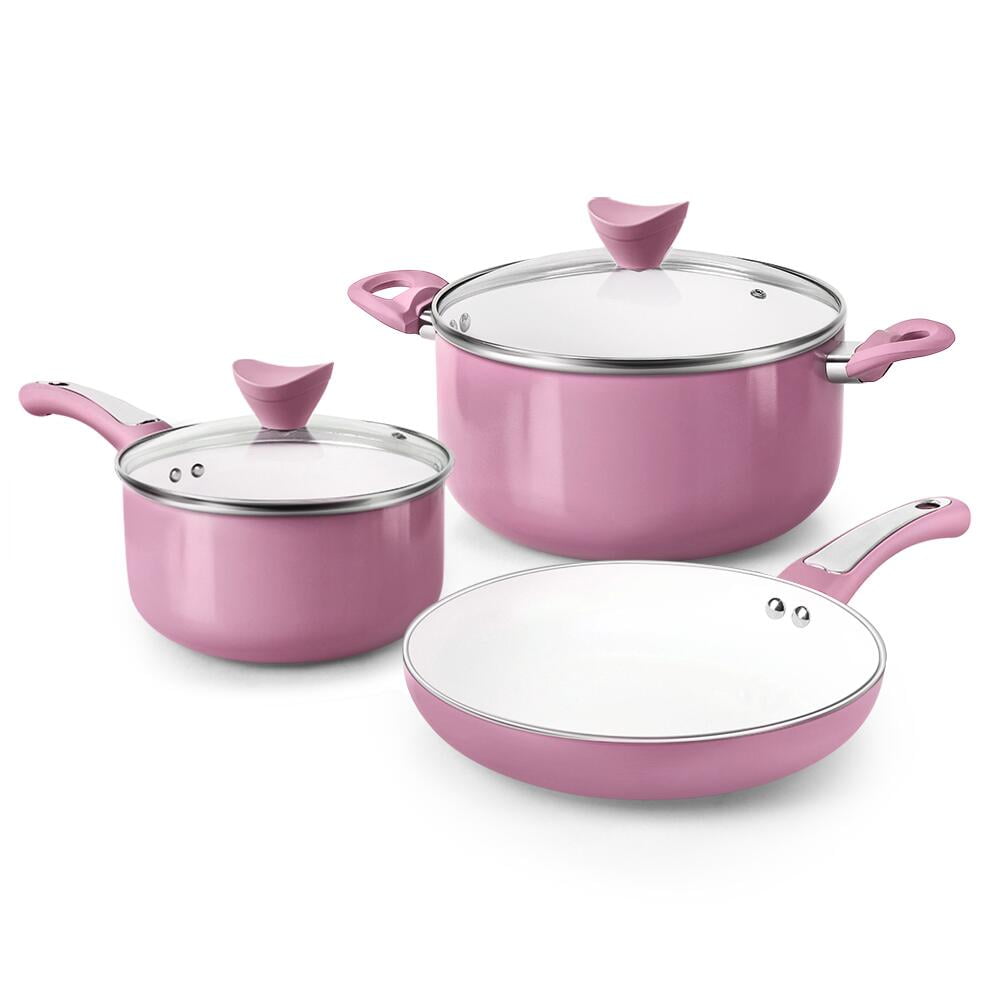 FGY Pots & Pans Set 5 Pieces Cookware Set, 9.5 inch Frying Pan, 2 qt