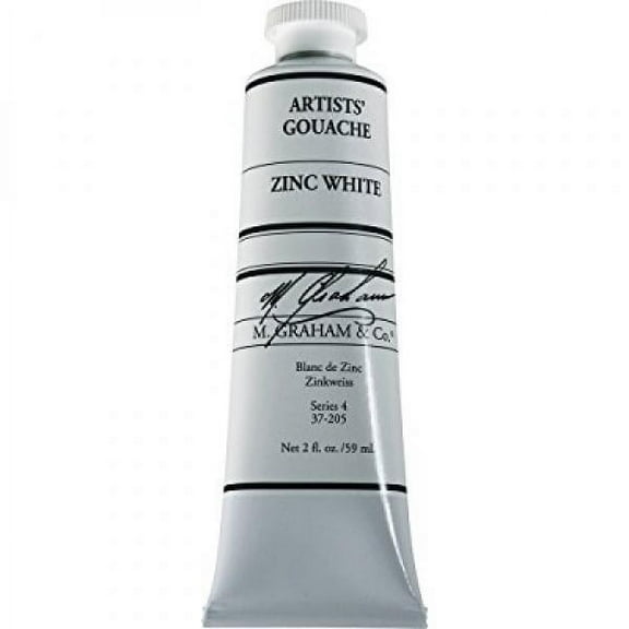 M. Graham 2-Ounce Tube Gouache Paint, Zinc White
