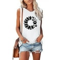 thumbnail image 2 of Tops casuales de verano sin mangas para mujer, camisetas sin mangas con estampado de cuello redondo Pompotops  lopia993595, 2 of 5