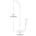 thumbnail image 3 of Dainolite 5W LED Floor Lamp, Satin Chrome Finish, 3 of 6