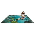 thumbnail image 5 of Joy Carpets Kid Essentials Riverstone 78" x 109" Indoor Area Rug in Color Teal, 5 of 6