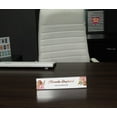 thumbnail image 4 of Printtoo Personalized Desk Name Plate Pretty Pink Gold Watercolour Flower Custom Acrylic Office Desk Name Plate Accessory 2x8 Inches, 4 of 5