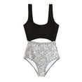thumbnail image 2 of Awdenio Tummy Control Swimsuits for Women Bathing Suit High Waisted Cut Out Monokini One Piece Swimsuit, 2 of 4