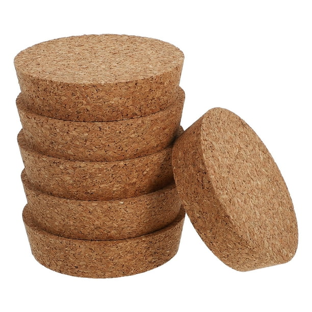 6 tapones de corcho para botellas de vidrio, tapones de madera blanda natural, tapas de floreros hidropónicos, tapas de corcho reutilizables para plantar en agua.