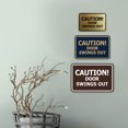 thumbnail image 4 of Signs ByLITA Classic Framed, Caution Door Swings Out Sign (Blue) - Small, 4 of 6