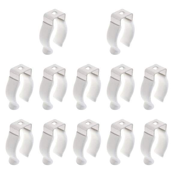 12 soportes de clip T8 para evitar que la lámpara se hunda. Soporte para tubo de luz LED. acero y PVC