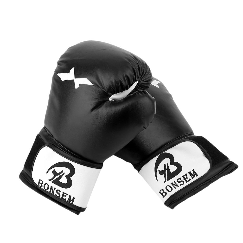 Boxing Training Gloves for Men Women MMA Cross Training Gloves Fitness Boxing Gloves,Black by