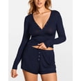 thumbnail image 3 of Delimira Women's Natrelax Pajamas Bottoms Modal Relaxed Fit Sleep Lounge Summer Ribbed Casual Sleepwear, 3 of 6