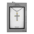 thumbnail image 4 of Believe by Brilliance Men’s Stainless Steel Coin Armor Two-Tone Cross Pendant Necklace Chain, 4 of 4