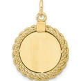 thumbnail image 3 of Ss/Gold Plated Sterling Silver Gp Engraveable Round With Rope Polished Disc (26 X 16) Made In United States qm501g/18, 3 of 5