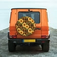 thumbnail image 6 of Easygdp Yellow Black Plaid Sunflower Wheel Cover,Spare Tire Cover,4-17in Spare Tire Cover Universal Fit for Trailer, Car, Truck, SUV, Jeep-15 inch, 6 of 6