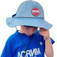 thumbnail image 1 of Sombrero de cubo, sombrero para el sol de ala ancha de 2,7 pulgadas, se enfría cuando está mojado, gorra de sol para jugar a la pesca en la playa de ala grande para niños de 4 a 10 años, 1 of 5