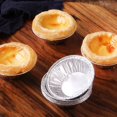 thumbnail image 4 of 100 Pcs Moule à Tarte Jetable en Papier D\'aluminium Mini Casserole Plaque de Cuisson pour Tarte, 4 of 5