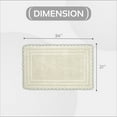 thumbnail image 5 of Better Trends 21" x 34" Bathroom Rug – 100% Cotton, Extra Soft Tufted Reversible Bath Mat, Water-Absorbent, Machine Washable (Ivory) Lilly Crochet Collection, 5 of 7