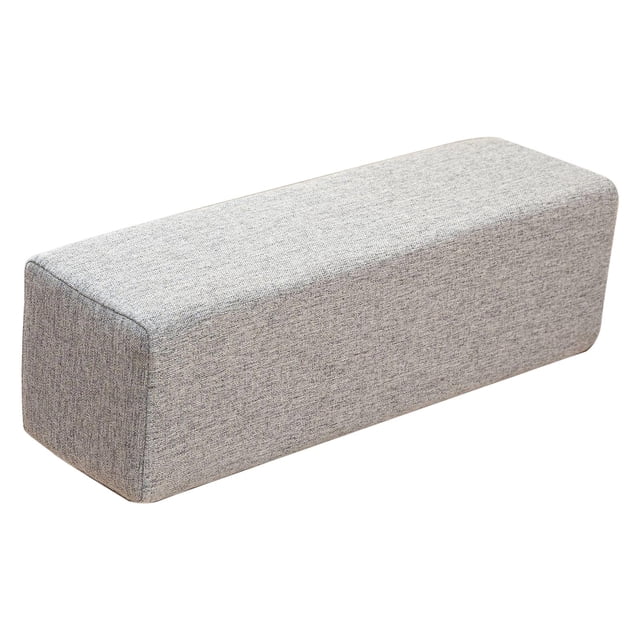 Cojín reposabrazos para sofá con funda lavable, soporte de codo para cabecero de esponja Gris claro