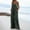 Black, variant on Women's Spaghetti Strap Leaf Pattern Print Overalls, Oversized Straight Leg, Side Entry Pockets for casual gatherings Black XXXL