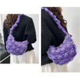 thumbnail image 2 of LinYooLi Crescent Bag for Women Small Velvet Padded Cotton Quilted Tote Bag Puffer Tote Bag Dumpling Crossbody Hobo Purse, 2 of 7