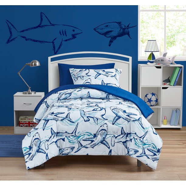 Your Zone Shark Attack BedinaBag Bedding Set, 5Pieces, Twin