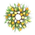 thumbnail image 2 of AMLESO Artificial Wreath Front Door Wreath 15.7 Inch 11.8 Inch, Summer Spring All Yellow White 40cm, 2 of 8