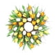 thumbnail image 2 of Corona artificial para puerta de entrada, primavera y verano, decoración del hogar, guirnalda de flores Amarillo Blanco 40cm, 2 of 9