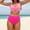 01 Pink, variant on YueHuiYing Women's Solid Racerback Athletic Bikinis Sporty Two Pieces Swimsuit Junior Teen Girls Sports Bathing Suits