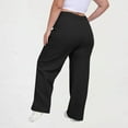 thumbnail image 4 of zbxnLI Women's Plus Size Sweatpants Lightweight Wide Leg Lounge Pants Elastic Waist Open Bottom Joggers, 4 of 7