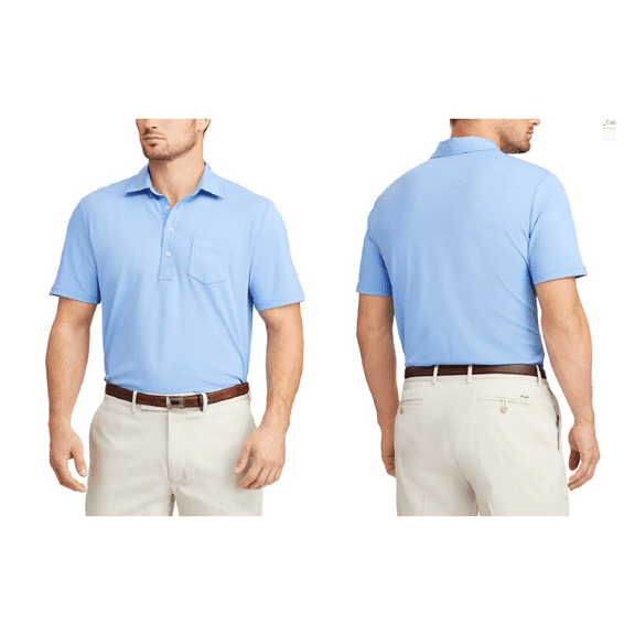 RLX Golf Men's Active Fit Tech Piqué Golf Polo Blue 2XL
