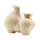 thumbnail image 5 of Figura de cerámica de caballo chino para escritorio, sala de estar y chimenea. Beige, 5 of 9
