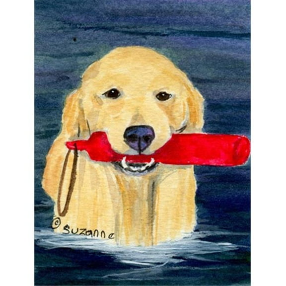 28 x 40 In. Golden Retriever Flag Canvas, House Size
