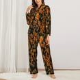thumbnail image 2 of Lsque Daisies Pattern Long Sleeve Pajama Set for Women - Soft 2-Piece Sleepwear and Loungewear Set with Pockets, Comfy Nightwear-Small, 2 of 7