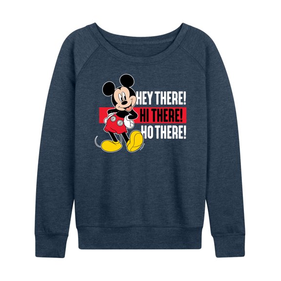 Mickey & Friends - Hey There! Hi There! - Women's Lightweight French Terry Long Sleeve Shirt