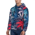 thumbnail image 3 of Sigee Red And Blue Leaves for Men's Pullover Hoodie Sweatshirts Adult Casual Long Sleeve Sweatshirts ,Sizes S-4XL-Medium, 3 of 7