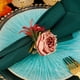 thumbnail image 1 of 2 servilleteros con rosas artificiales para San Valentín | Servilleteros de resina roja con flores artificiales | Decoración romántica de mesa de boda de aleación | Accesorios para cenas de, 1 of 6