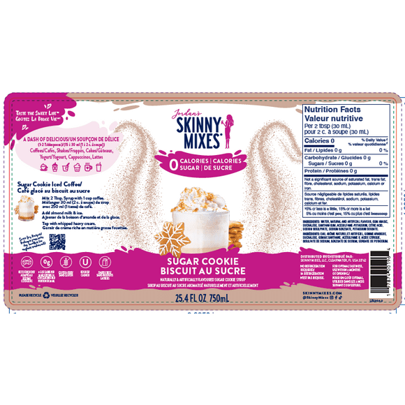 Syrup Sugar Cookie SF, 750ml/6