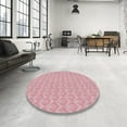 thumbnail image 4 of Ahgly Company Machine Washable Indoor Rectangle Transitional Dark Pink Area Rugs, 8' x 12', 4 of 7