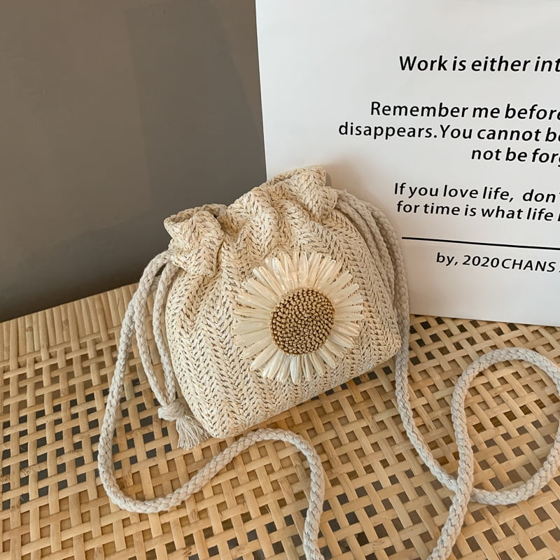 Qwzndzgr Women's Trendy Straw Weave Bag
