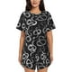 thumbnail image 1 of Balery Snake Conjunto de Pijama para Mujer con Estampado, Dos Piezas de Manga Corta y Shorts, Ropa de Dormir Suave con Cuello Redondo y Bolsillos-Large, 1 of 6
