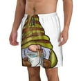 thumbnail image 2 of Pofeuu Fishing Gnome Fisherman Prin Men's Swim Trunks Quick Dry Bathing Suit Swimming Board Shorts Mesh Lining Beach Swimwear-Large, 2 of 6