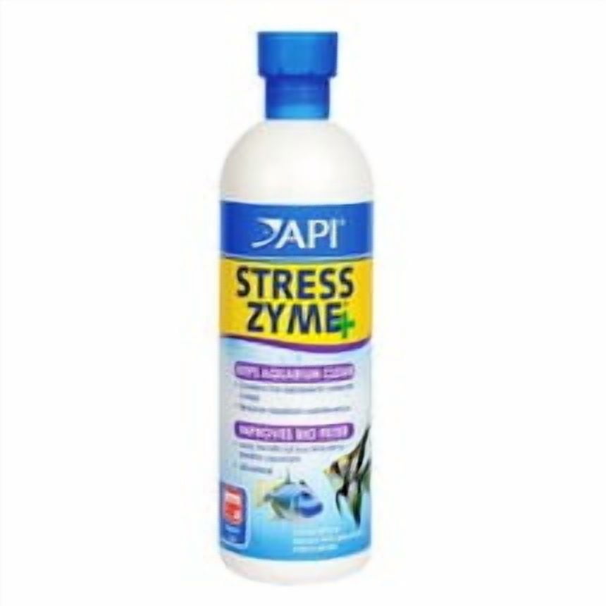 API Stress Zyme, Freshwater And Saltwater Aquarium Water Cleaning Solution, 4-Ounce