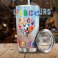 thumbnail image 3 of Peace Love Pride Bull Terrier with Rainbow Sunglasses LGBT LGBTQ+ 20oz Stainless Steel Tumbler Insulated Cup with Lid Bully Dog Lovers Gifts Idea - 01004, 3 of 5