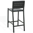 thumbnail image 6 of Safavieh Jeremiah Woven Leather Counter Stool in Black, 6 of 10