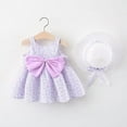 thumbnail image 5 of Vestido de niña, ropa de verano para niños, tirantes, lazo dulce, estampado floral, sombrero, chaleco, falda para, 5 of 5